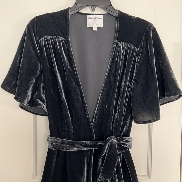 NWOT PRIVACY PLEASE Krause Dress - Classic Velvet Wrap Around Dress - Small - Picture 3 of 15